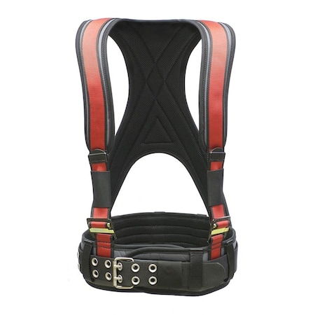 Super Anchor Safety Small - Gray Frame/Red Webbing All-Pakka Harness. (Not for Fall Protection) 6301-GRS